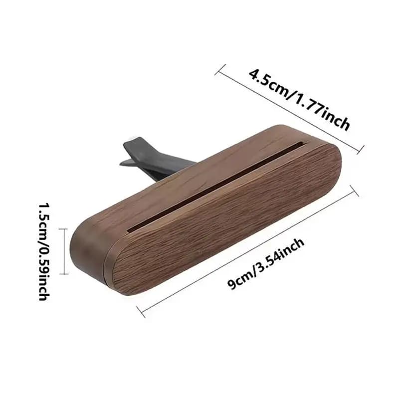 Wood Car Air Vent Diffuser Refillable Lightweight Clip-on Fragrance Diffuser Portable Aromatherapy for Short Long Car Journeys