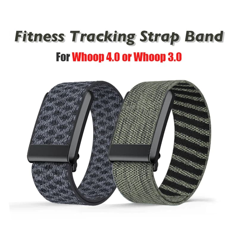 Replacement nylon fitness track strap compatible with Whoop 4.0 3.0 - Odor-resistant adjustable breathable band