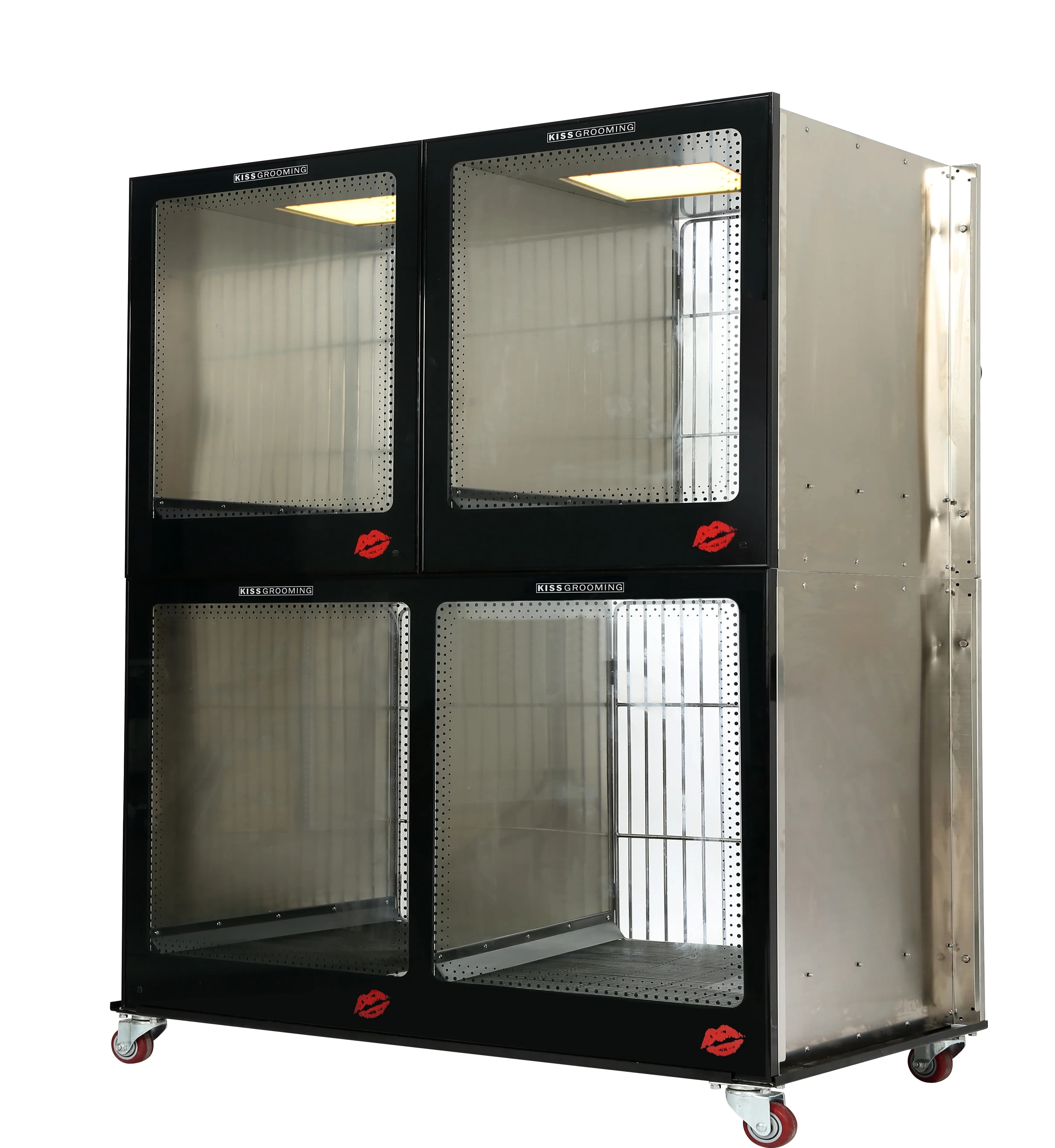 Recinto per Animali Domestici Facile da Usare, Gabbia Trasportabile in Metallo, Box per Cani, Recinzione per Animali Domestici