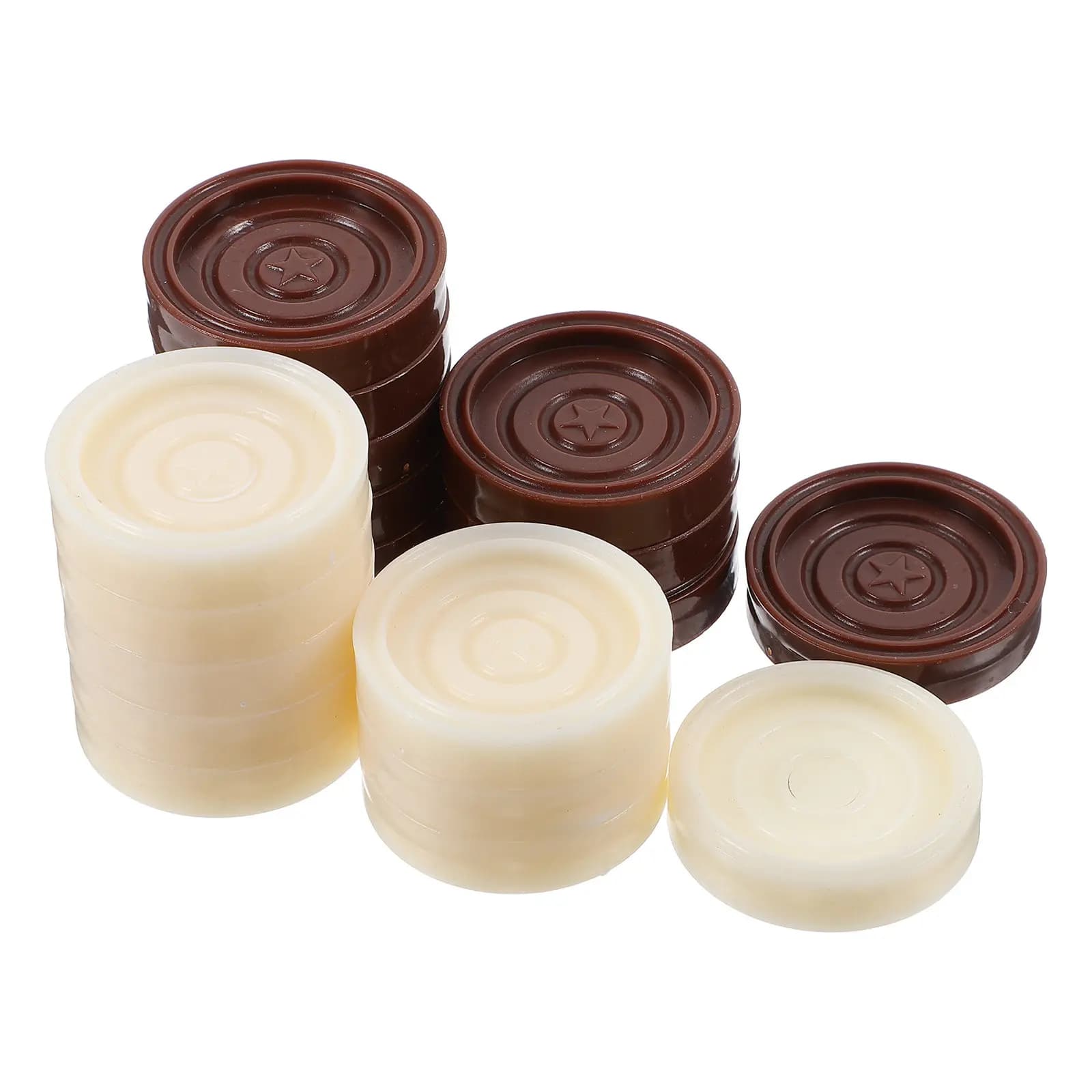 Set di 24 Pezzi in ABS per Dama, Accessori Premium in Plastica per Giochi da Tavolo, Ricambi per Dama Internazionale, Backgammon e Scacchi