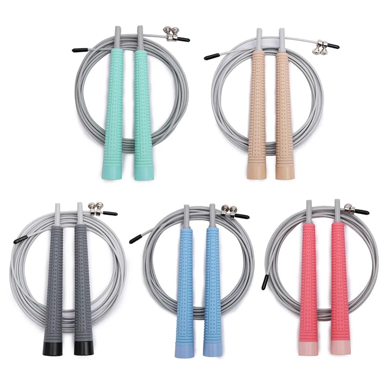 Silicone Sleeve Jumping Racing Fitness PVC Sport Steel Wire Crossfit Jumping Cord Adjustable Exercise Training Jumping Equipment