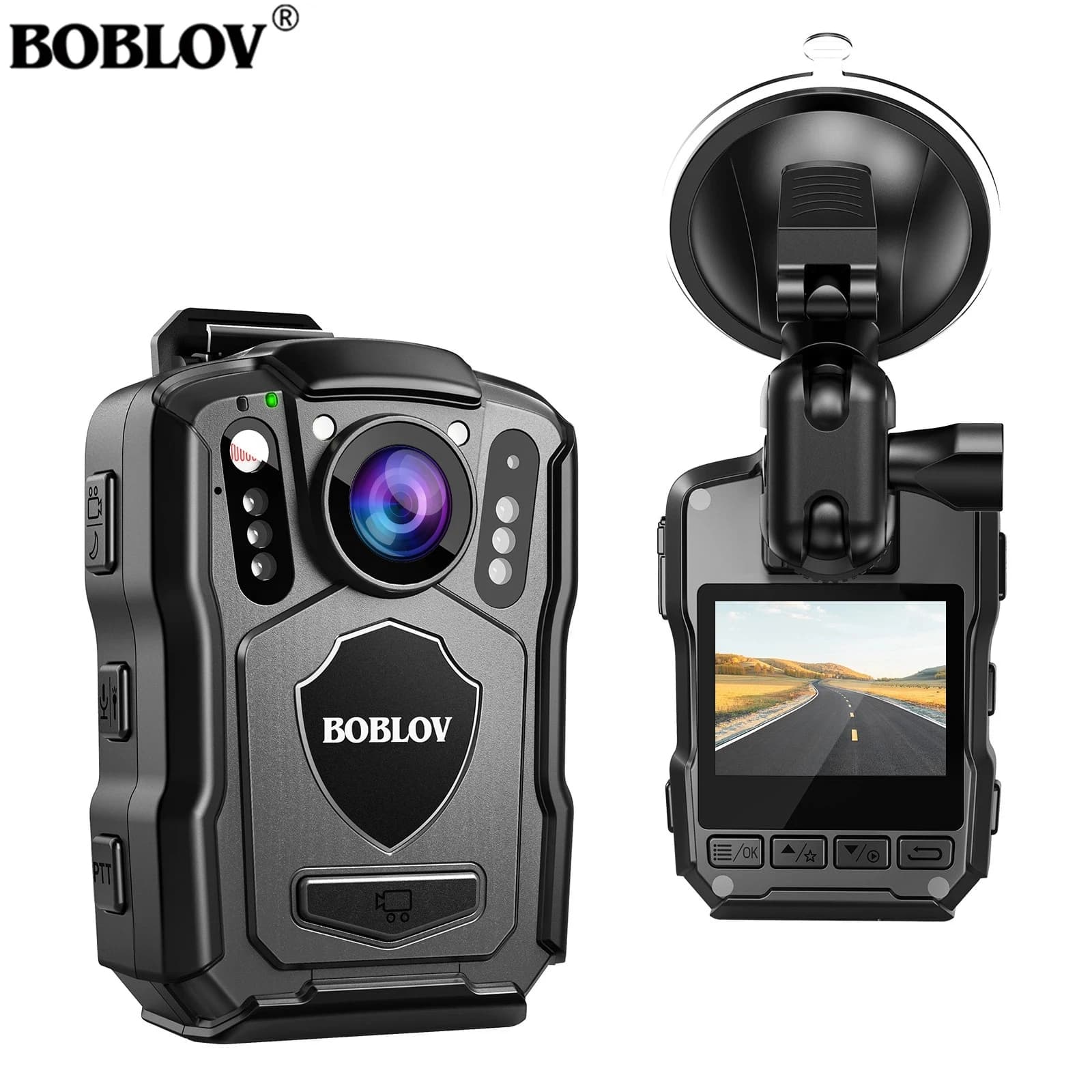 BOBLOV M5 Police Body Cam 1440P Body Mounted Cam 128G Bodycam Night Vision IP67 Dashcam 4200mAh batteria corpo fotocamera registratore GPS
