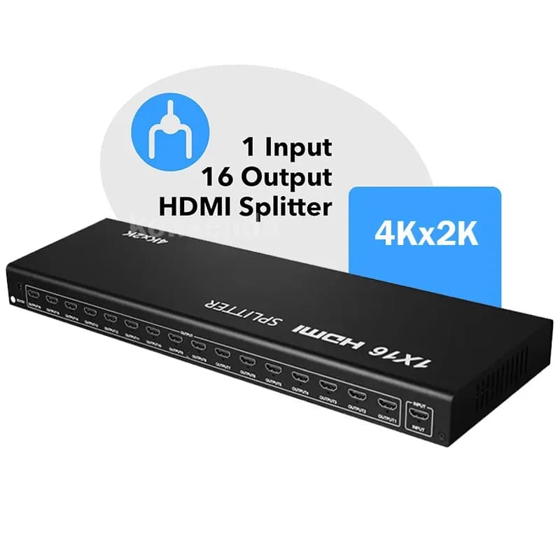 Splitter HDMI 4Kx2K@30Hz Distributore video HDMI 1 ingresso 16 out Convertitore display duplicato 1x16 per fotocamera Laptop PC a monitor TV
