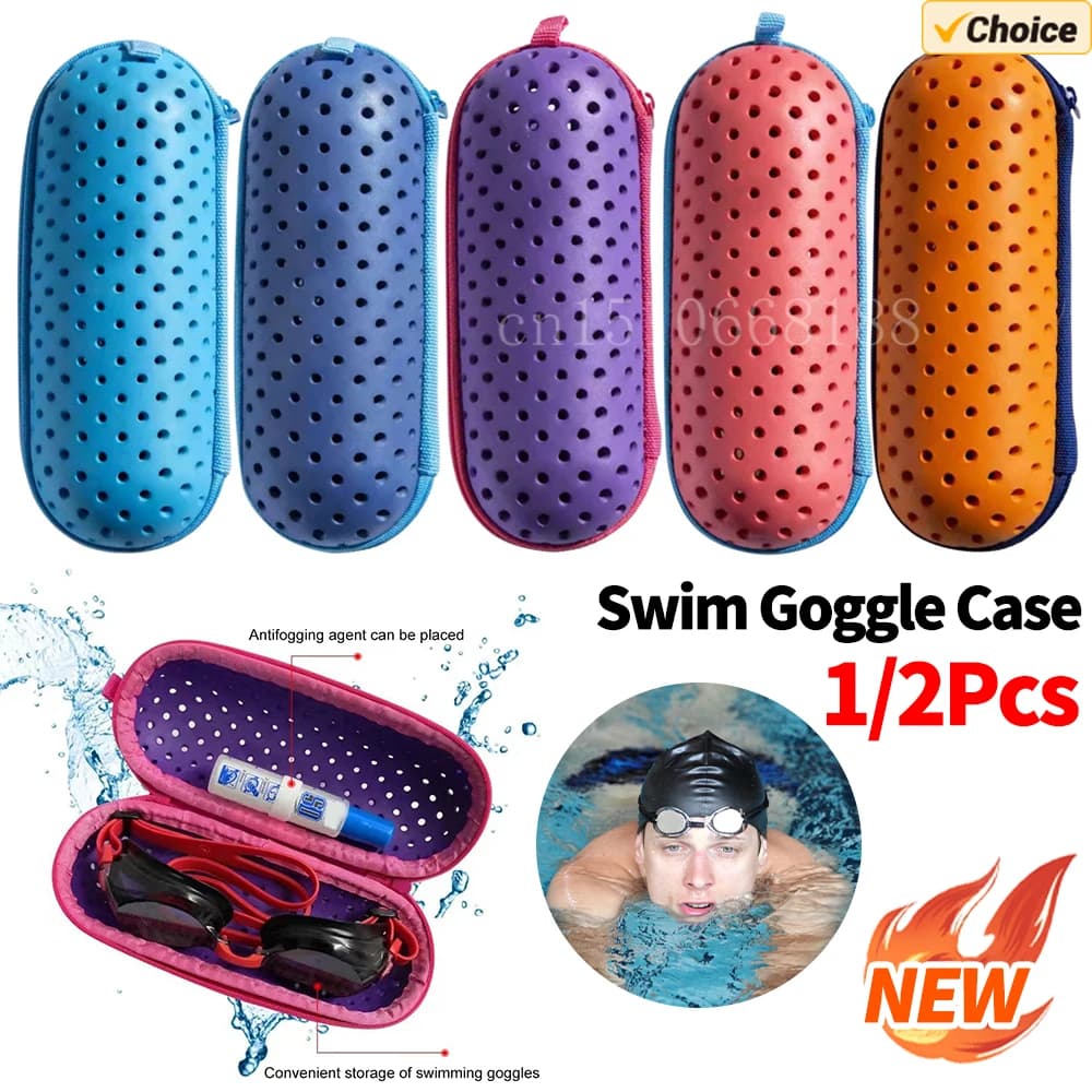 1/2Pc Soft Swimwear Storage Box Breathable EVA Myopia Goggle Case Sunglasses Organizer Goggle Accessories Goggle Box
