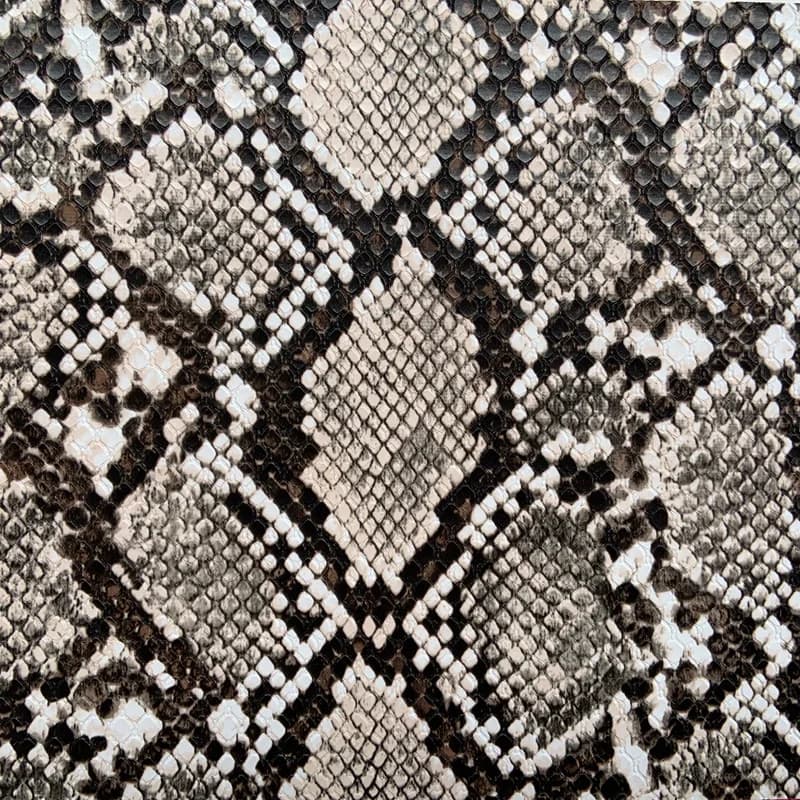 Tessuto in Pelle Sintetica PU con Stampa Pitone Goffrata al Metro, Pelle Sintetica Effetto Pelle di Serpente per Borse, Scarpe, Tappezzeria, Artigianato