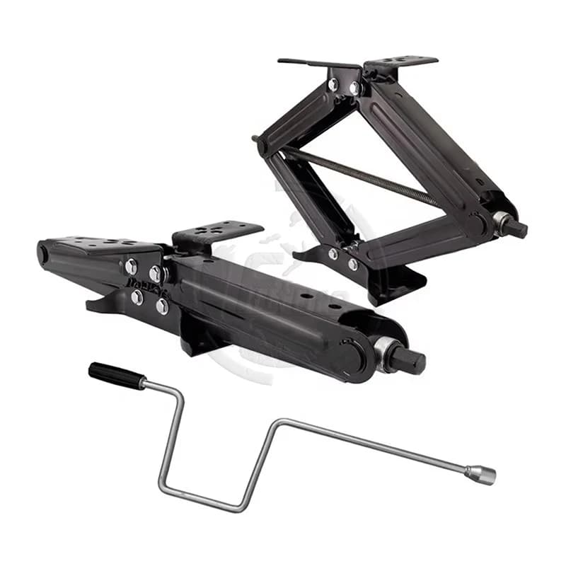24\" Steel Scissor Jacks For Campers & RVs 5000lbs Trailer Stabilizer Leveling Jacks With Handle