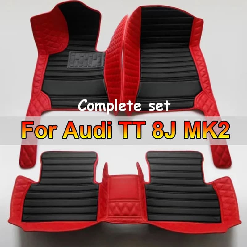 Luxury Leather Car Car Mats for Audi TT 8J MK2 2007~2014, Protective Carpet Set Durevoli, Accessories 2008