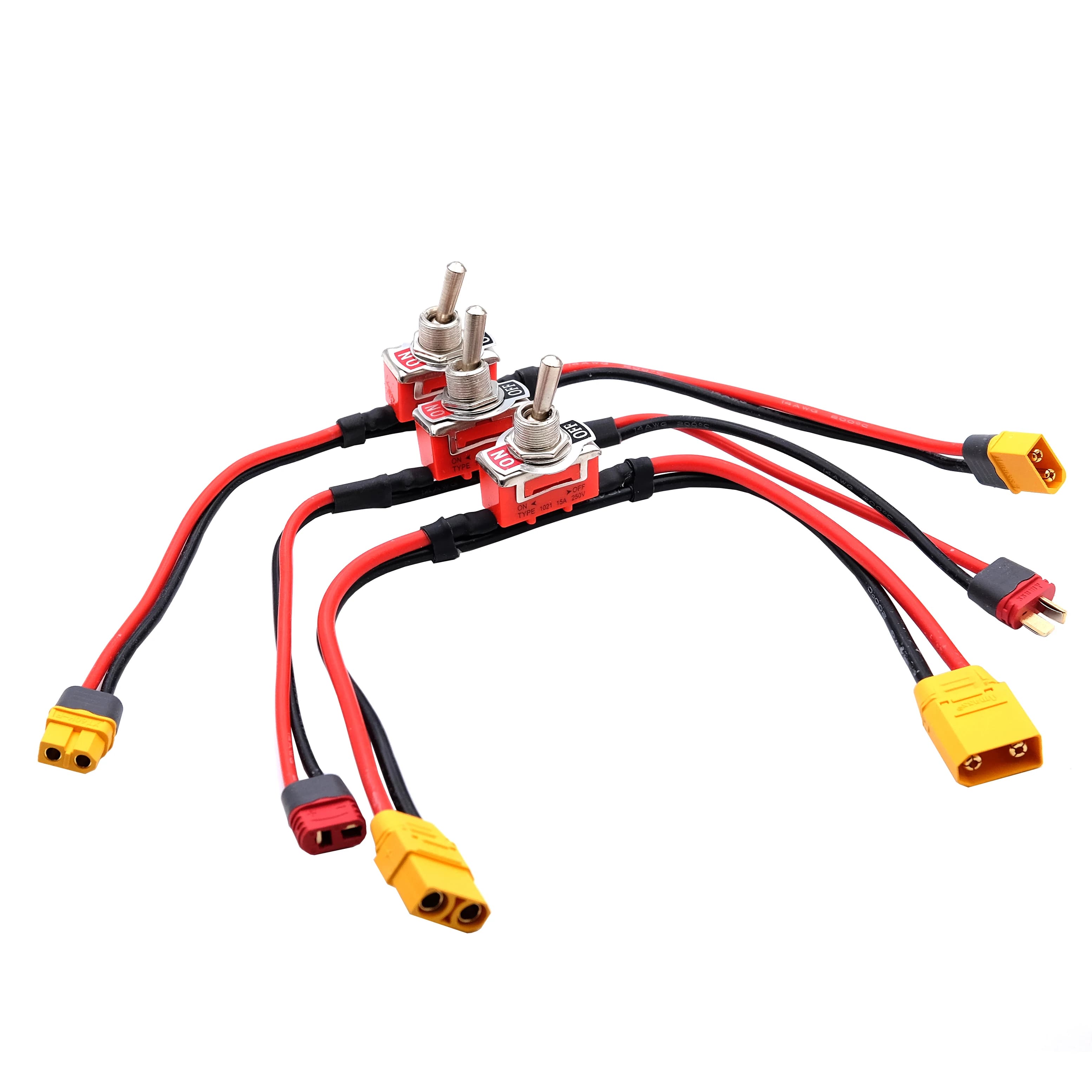 Large Current High Load Switch AMASS XT60 XT90 T-Plug Power ON-OFF Toggle 12/14AWG for eBike RC Airplane ESC Motor Connecting