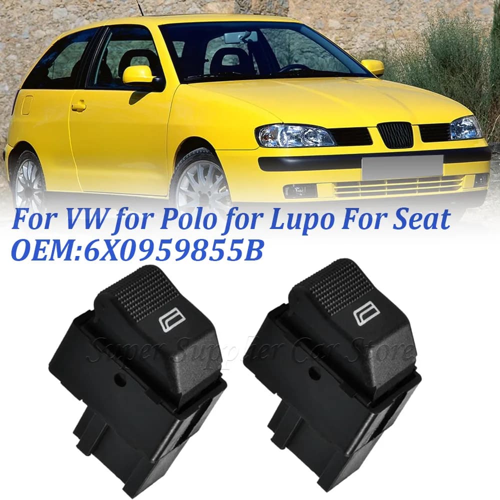 Per Cordoba, per Ibiza, per Seat, per VW, per Polo, per Lupo 2 Pezzi Interruttore Elettrico Alzacristalli 6N2 6X0 959 855B 6X0959855B