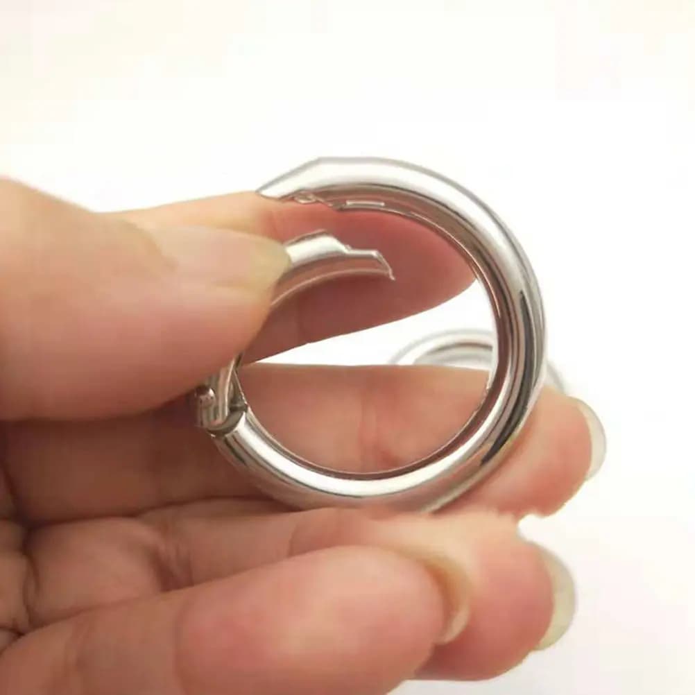 12 Pieces DIY Spring Rings in Zinco Alloy, Colored Keyring Rings, Round Scatto Buckles, Durevoli and Easy to Use for Baggage Straps, Gifts and Crafts