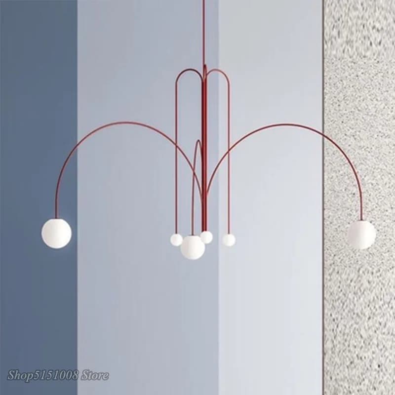 Italian Led Pendants Iron Bedroom Living Room Pendant Copper Bedside Lighting Glass Kitchen Decoration Lamps Suspension Luminaria