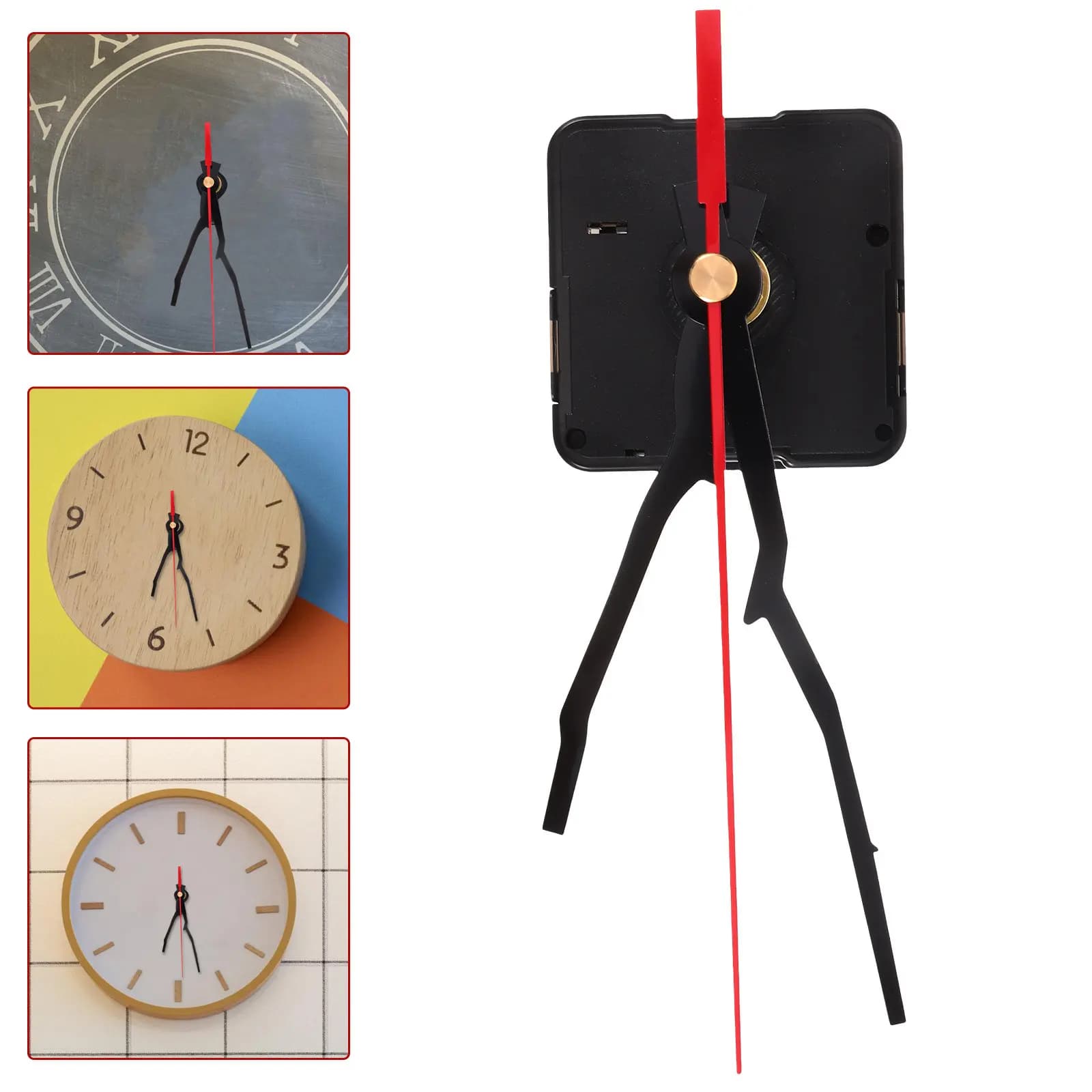 Kit Movimento Orologio da Parete con Lancette per Riparazione Fai-da-te, Meccanismo Robusto e Leggero Compatibile con Funzionamento Silenzioso