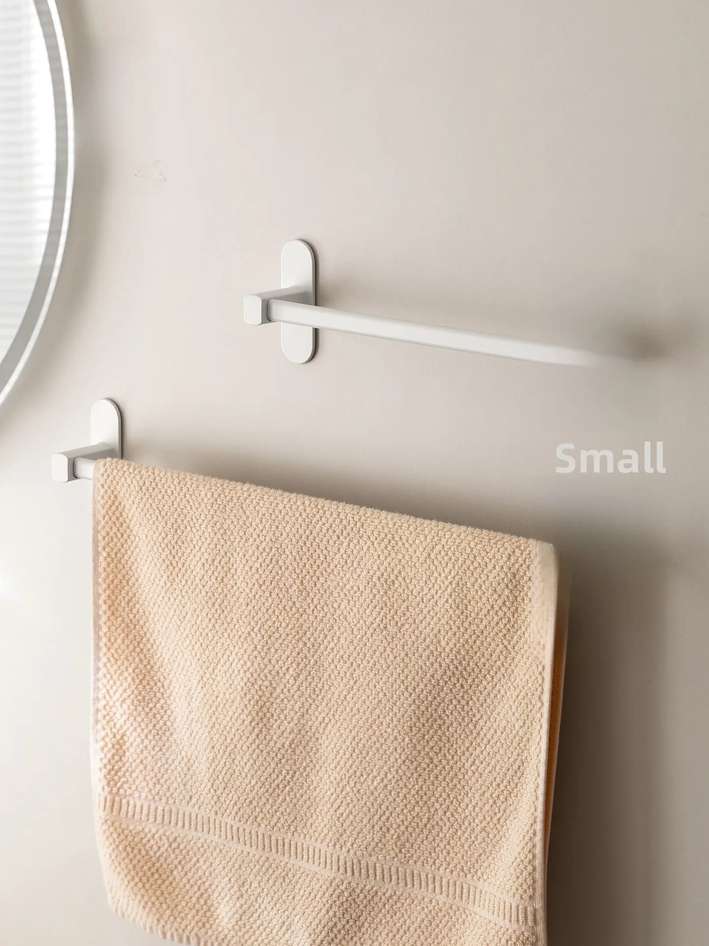Corner Bathroom Towel Rack Single Rod Non-Drilling Installation Aluminum Alloy Storage Holder Wall Mounted Towel Bar Holder