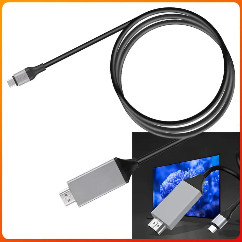 USB C cable to HDMI compatible, C-type adapter to HDMI for HDTV, 10 Gbps, suitable for MacBook Pro/Air, for iPad Pro 2020