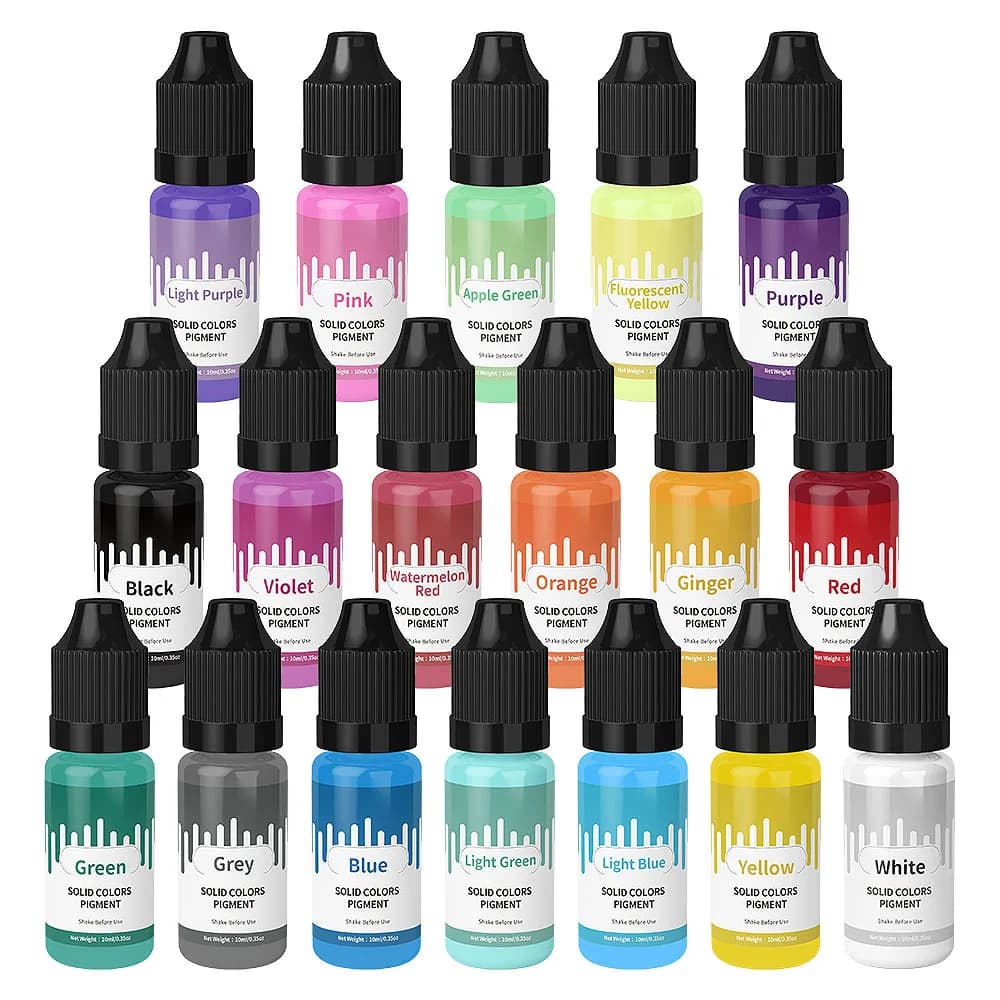 18 colori 10ml Macaron Solido Colore Pastello Resina Pigmento Olio Liquido Tintura FAI DA TE Stampo In Resina Epossidica Creazione di Gioielli Strumenti Accessori