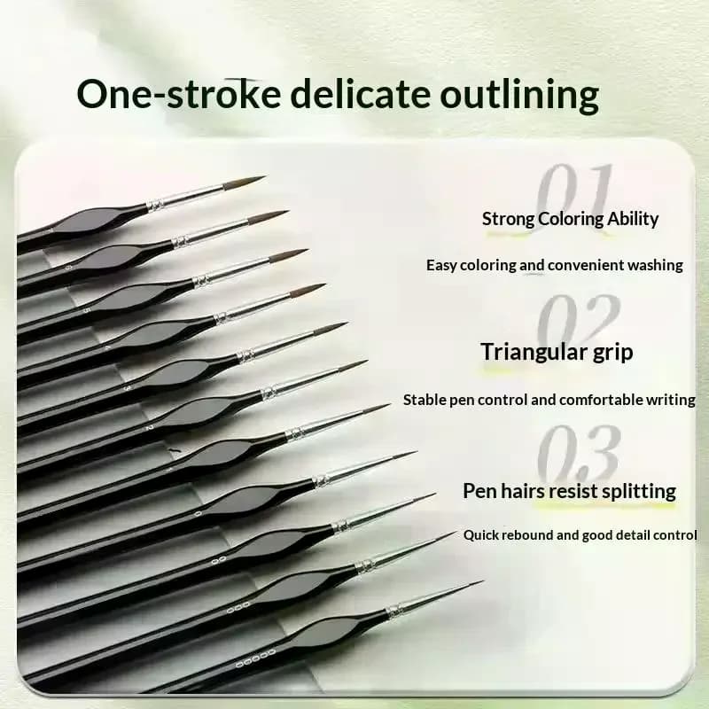 Professional Miniature Paint Brushes Drybrush Micro Detail Paint Brush Set Small Fine Detail Brushes For Acrylic, Watercolor