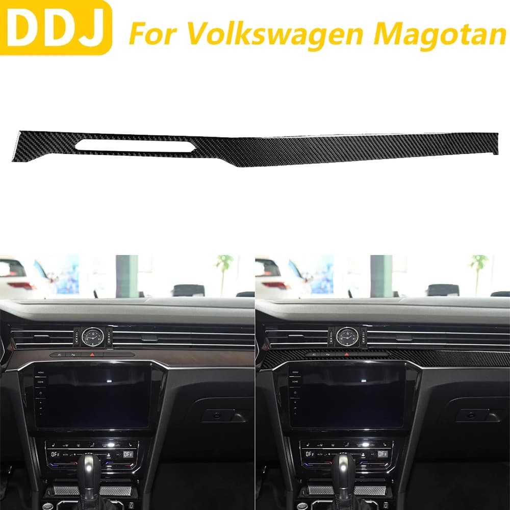 Per Volkswagen Magotan CC 2017-2024 In Fibra di Carbonio Strumento di Controllo Centrale Cruscotto Pannello di Copertura Trim Accessori Auto Adesivo