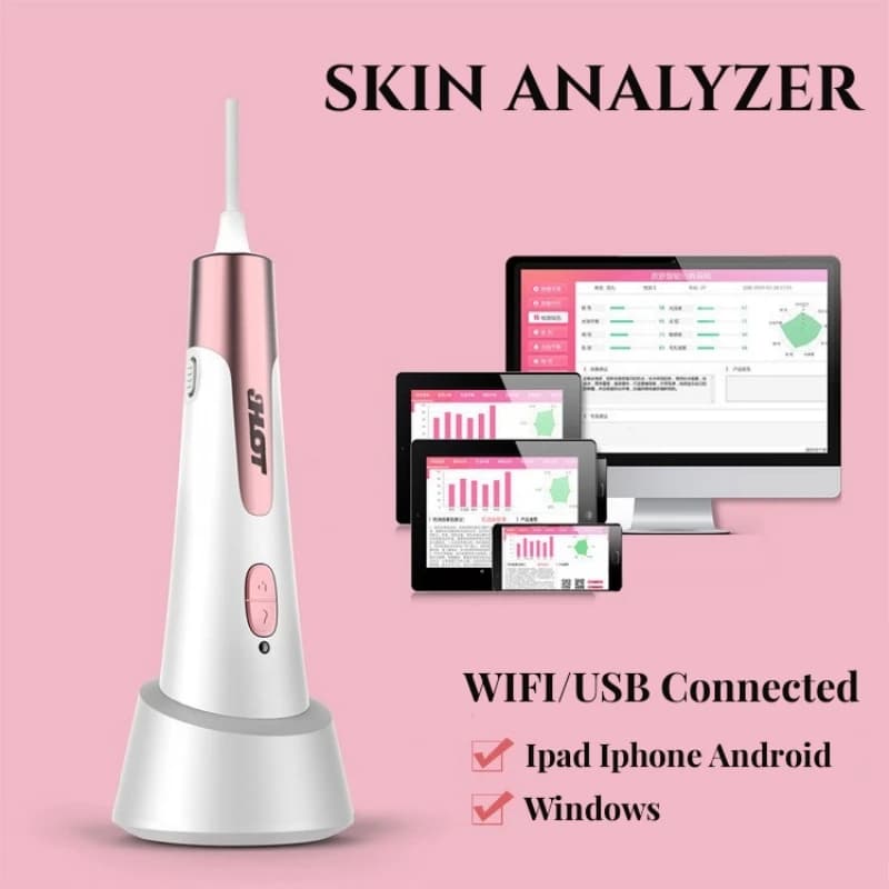 WIFI Intelligent Automatic Skin Analyzer Smart Detector Scanner facciale macchina microscopio della pelle per Windows IOS Android
