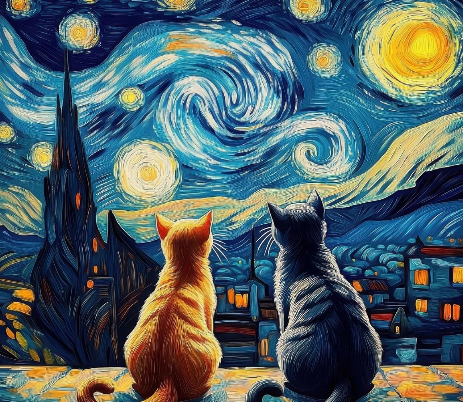 300/500/520/1000 pezzi puzzle in legno di gatto adulto notte stellata paesaggio puzzle giochi divertimento in famiglia giocattolo regalo di natale