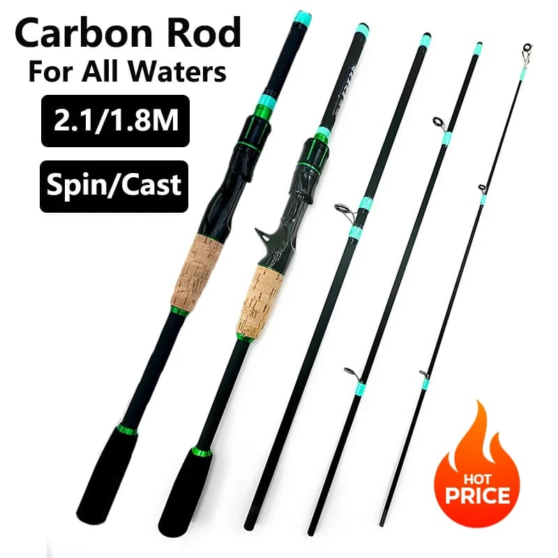 Spinning Fishing Rod for Casting and Jigging, Ultralight, with ML Solida Peak, 1.8/2.1m, 4/5 Sections, for Trota