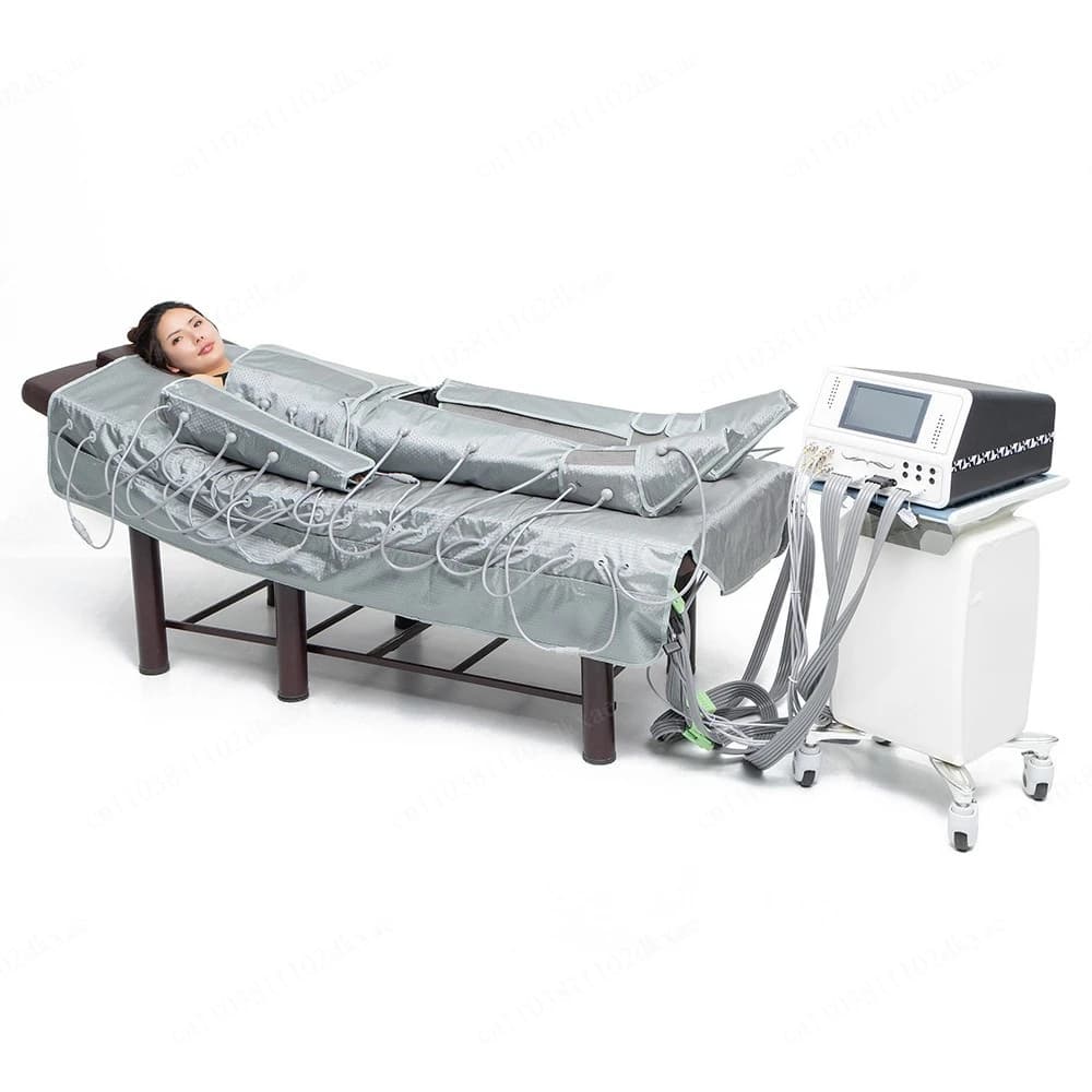 Massaggiatore a Pressione d'Aria per Colonna Cervicale e Vita, Strumento Terapeutico Elettrico Multifunzionale con Coperta Riscaldante
