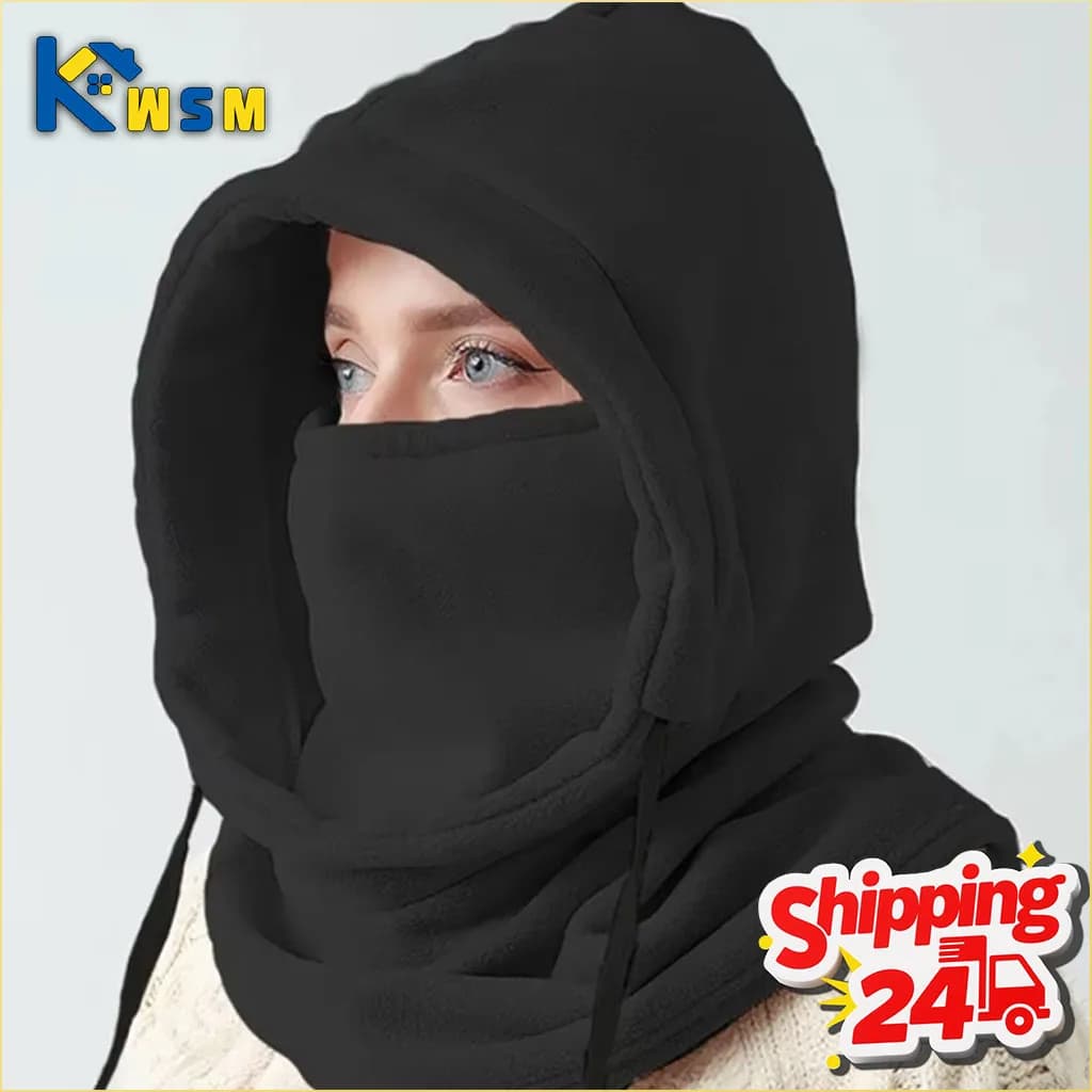Autunno e inverno Cappello pullover da esterno Cappello antivento Maschera da equitazione Protezione per il collo Protezione dal freddo Copertura per il viso integrata