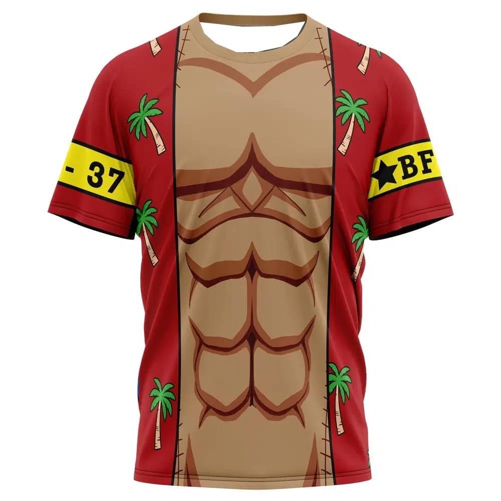 T-shirt con stampa 3D Bandai One Piece, maglia da calcio da uomo, top casual oversize Y2K, adatto per l'uso quotidiano e per l'allenamento.