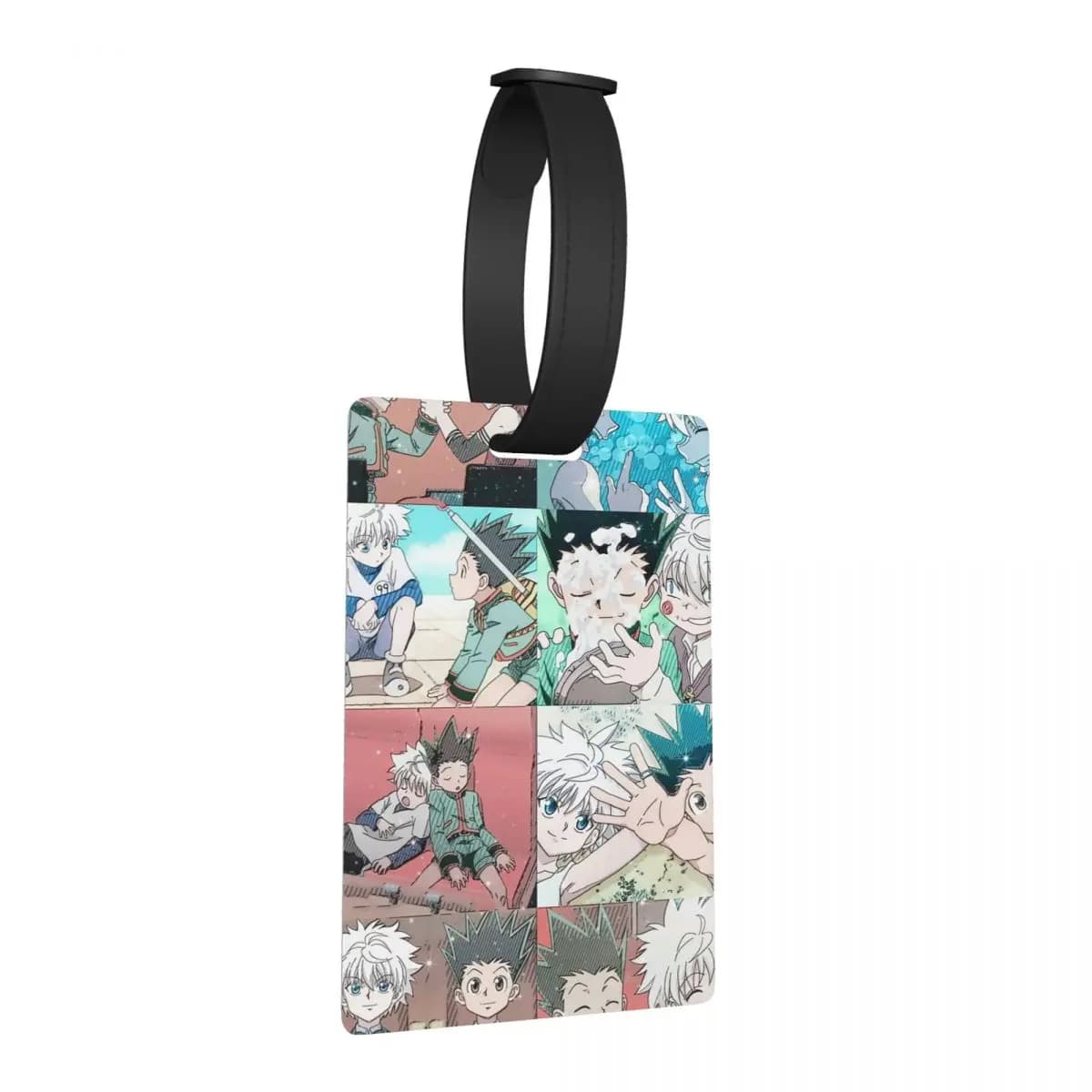 Etichette per Bagagli di Gon e Killua HXH Hunter Hunter, Accessori per Valigie, Etichette per Bagagli da Viaggio, Porta Etichette con Nome e Indirizzo