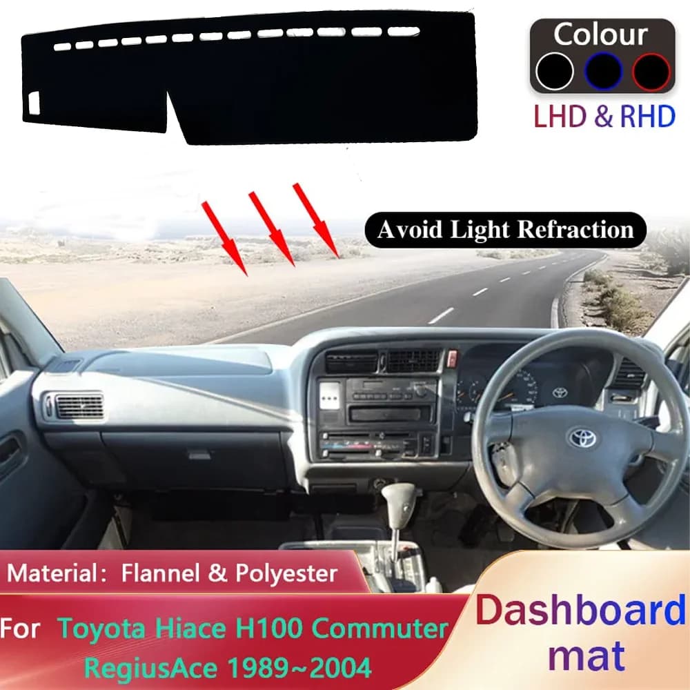 Cruscotto auto Pad per Toyota Hiace H100 Pendolari RegiusAce 1989 ~ 2004 Liner Zerbino Parasole Dash Zerbino Tappeto Copertura Accessori