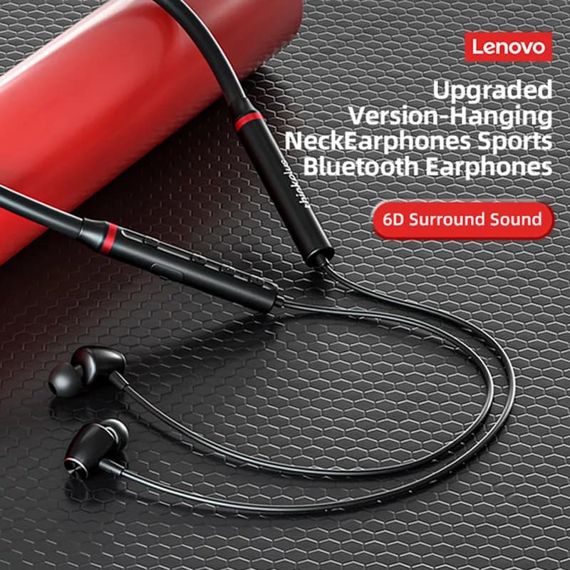 Original wireless earphones Lenovo HEO5X Headphones with Bluetooth Neck Headphones for stereo music HIFI Waterproof sports earphones