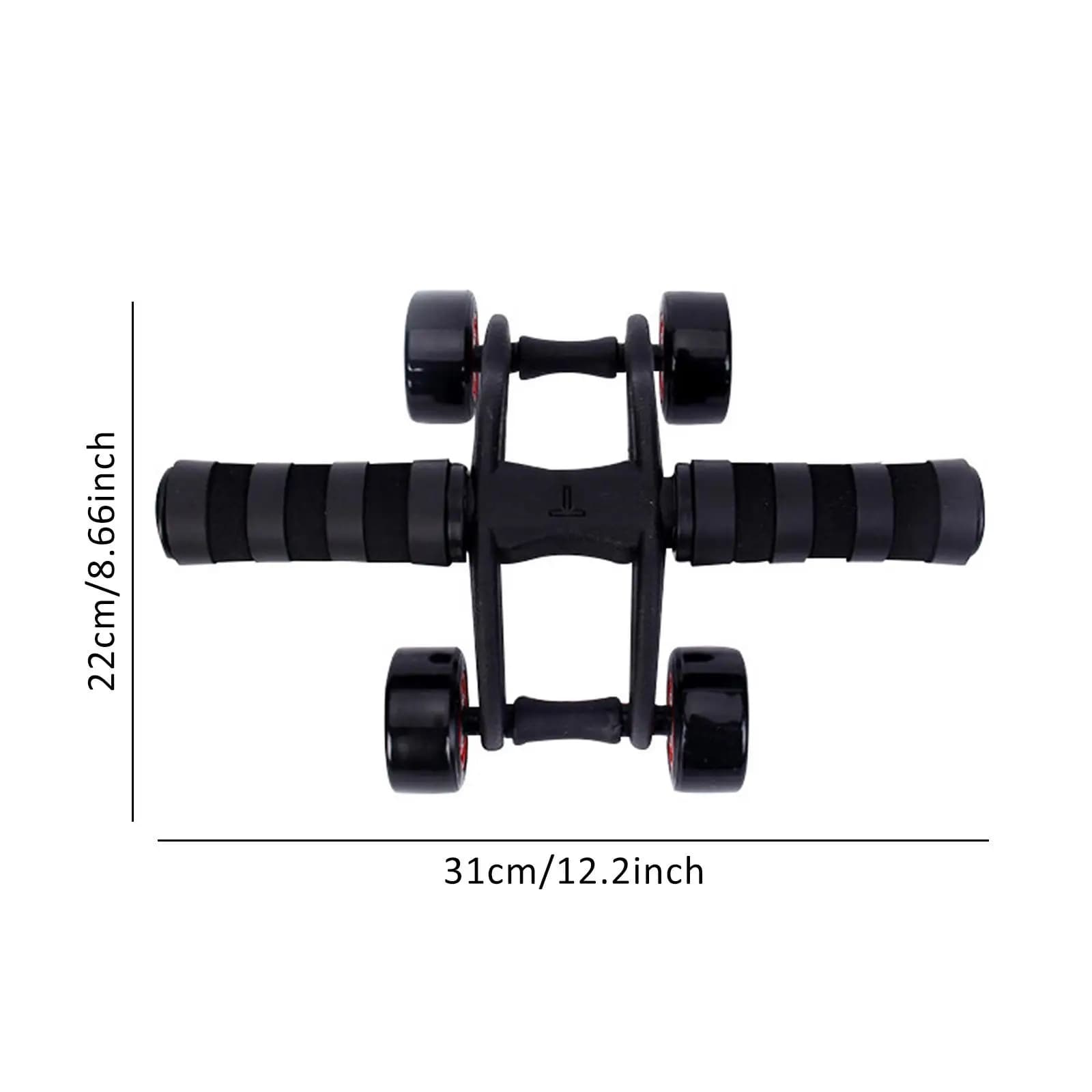Core Strength Training Abdominal Wheel Sturdy Home Exercise Equipment with Four Wheel Support for Abs and Body Toning