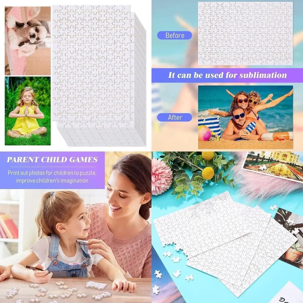 15 set sublimazione in bianco-puzzle 15 pezzi/set sublimazione-puzzle vuoto puzzle personalizzato fai da te pressa calore