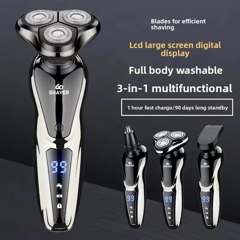 Rasoio digitale lavabile per tutto il corpo, multifunzionale, per barba e naso