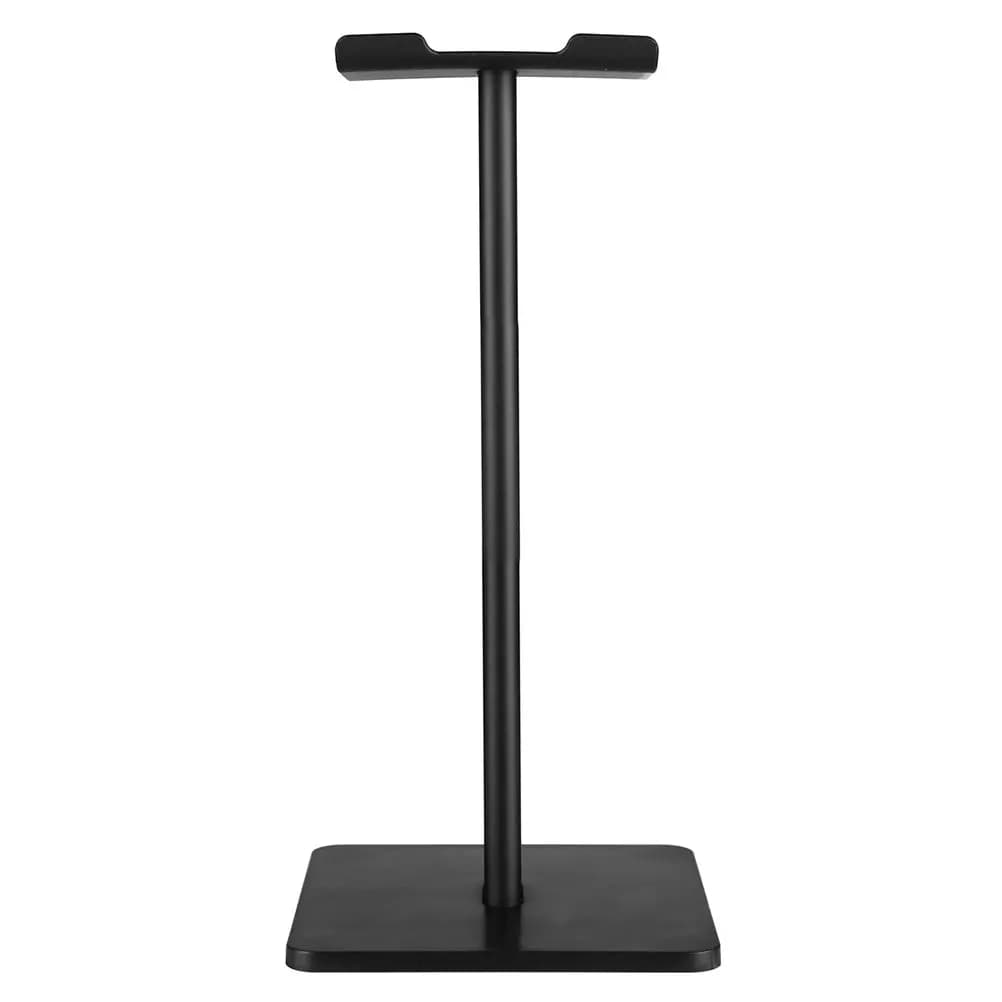 Supporto per Cuffie in Alluminio Nero Compatto Leggero Flessibile con Supporto per Poggiatesta in TPU per Cuffie Piccole e Grandi