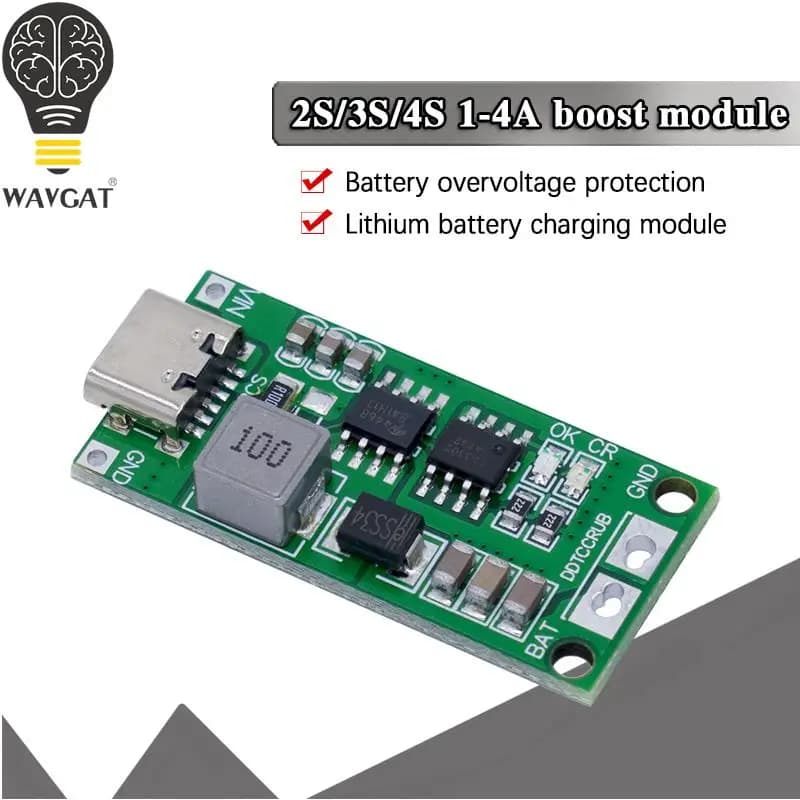 2S 3S 4S Tipo-C A 8,4 V 12,6 V 16,8 V Step-Up Boost LiPo Polimero Li-Ion Caricatore 7.4 V 11,1 V 14,8 V 18650 Batteria al litio