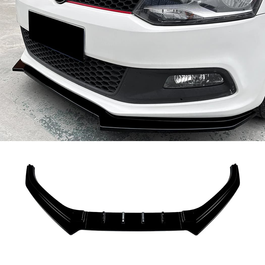 Spoiler Anteriore per Paraurti, Diffusore per Volkswagen Polo MK5 6R GTI 2010-2014, Kit Carrozzeria in ABS per Tuning