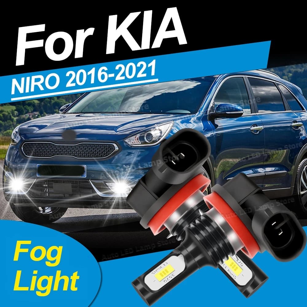 For KIA NIRO 2016 2017 2018 2019 2020 2021 LED Lamp Auto Fendinebbia Front 20000LM Lampadine Ultra Luminose Plug and Play