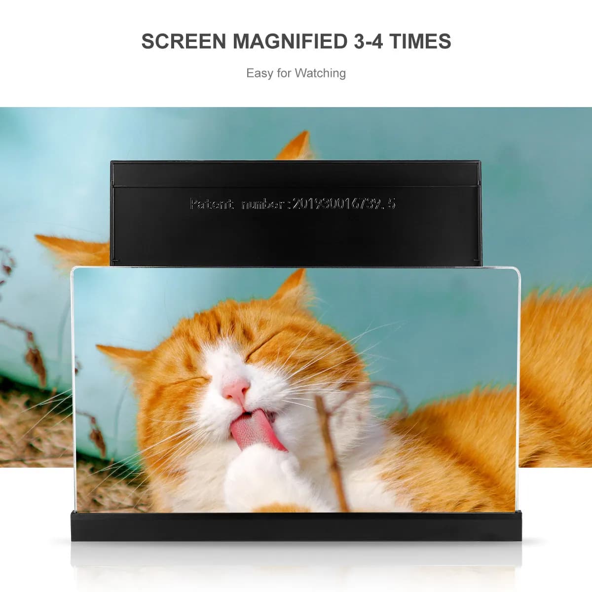 3D Universal Screen Magnifier Black Foldable Holder Stand Phone Amplifier for Watching Movies Video Smartphone Screen Amplifier