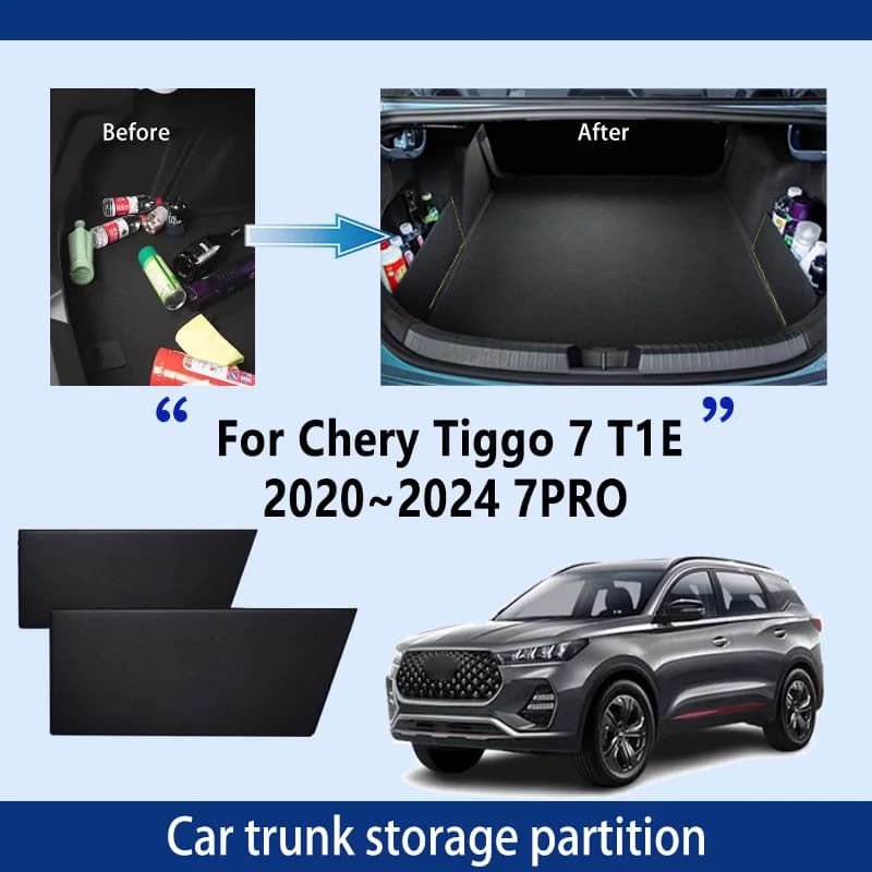 Car Accessories For Chery Tiggo 7 PRO 2020 ~ 2024 T1E Inspection Tronco Parts Storage Multifunction Car Parts