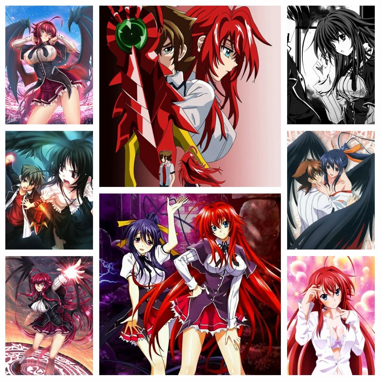 Full Drill Anime Diamond Rhinestones Painting High School DXD Cross Stitch Embroidered Picture Mosaic Beads Handcraft Home Decor