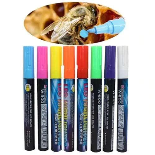 1Pcs LED Highlighter Marks Pen Queen Bee Marker Beekeeping Tools Variuos Colors