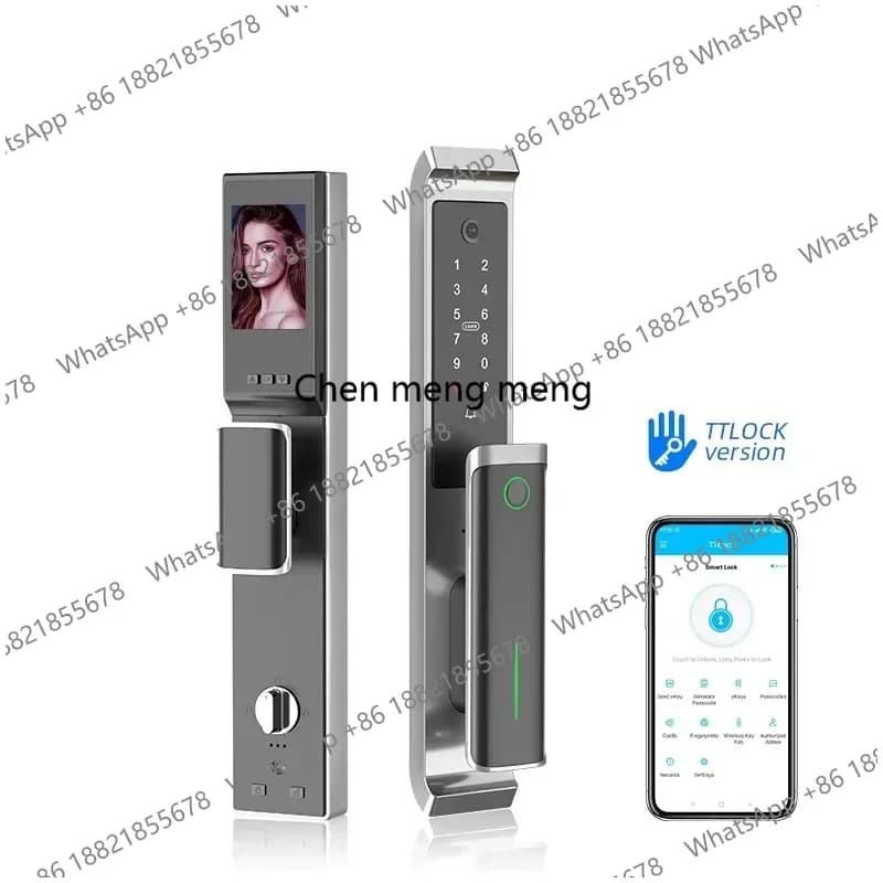Serratura Intelligente con Riconoscimento dell'Impronta Digitale, Accesso Senza Chiave, Schermo Visivo, App Bluetooth per Controllo Remoto, RFID, Serratura Elettronica Biometrica
