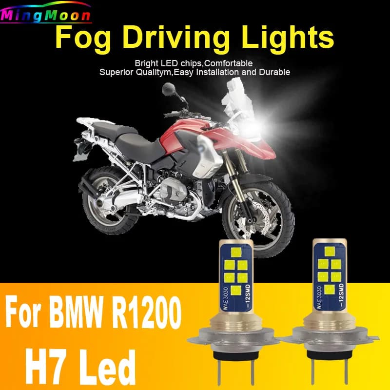 2 pz H7 Ha Condotto La Luce Del Faro Del Motociclo Canbus Auto Della Lampadina di Nebbia Moto Guida Corsa Della Lampada 12 v 55 w Per BMW R1200 GS RT C 650 660 Sport