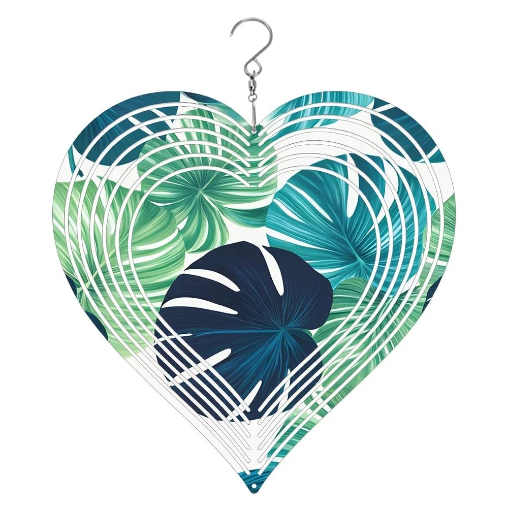 2D Wind Chime, Tropical Monstera Leaf Pattern, a Serene Natural Decor Gift, Bringing a Tropical Ambiance to Your Home