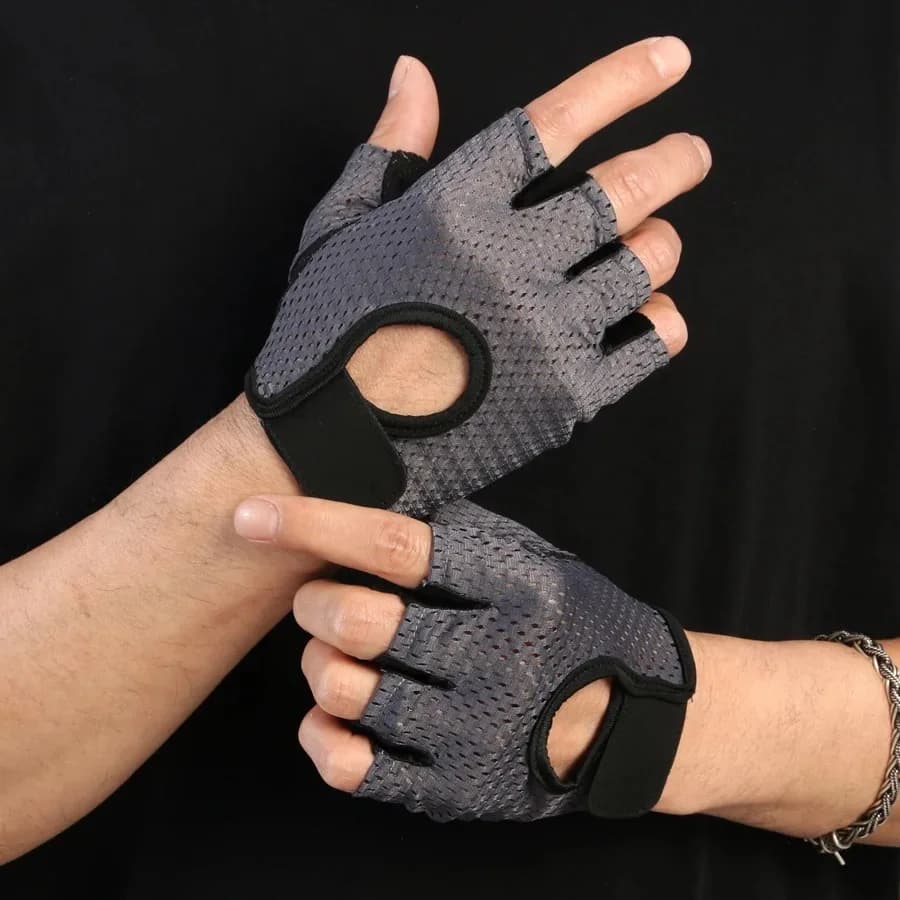 Weight Lifting Gloves Women Men Fitness Gym Gloves Half Finger Breathable Mesh Non-slip Bodybuilding Training Dumbbells Gloves