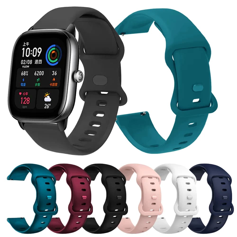 1PCS 20mm Belt For Amazfit GTR Mini Band Watch Smart Silicone Bracelet For GTS 4 2 Mini/GTS 3 2E/Bip U Pro/S Lite Women Correa