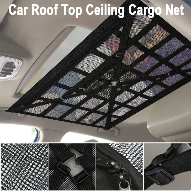 Rete da carico universale per tetto auto, rete tascabile per SUV, borsa organizer per riporre riordinare, bagagli anti-cedimento, furgone, cabina da campeggio