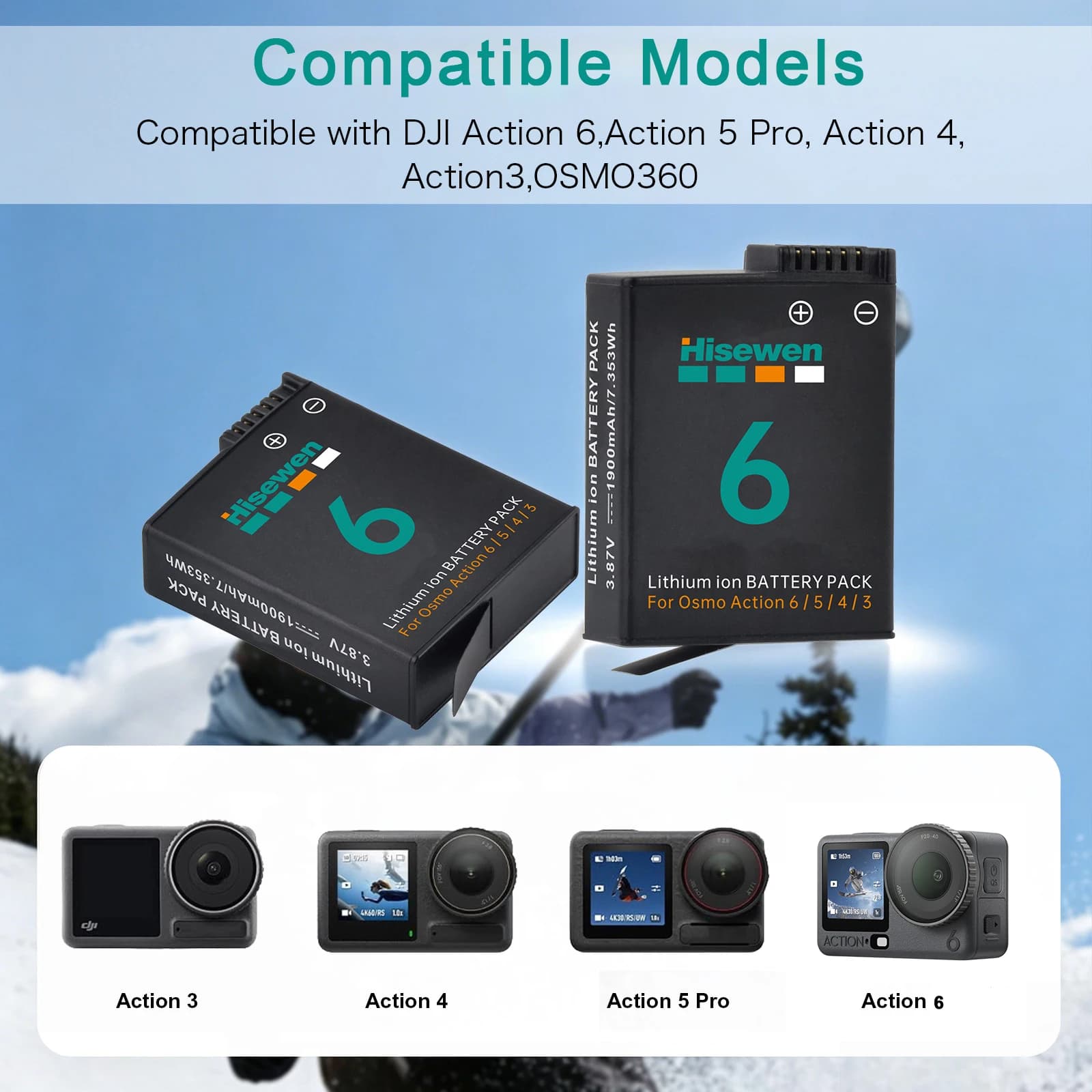 Battery for DJI Osmo Action 5 Pro Action 6 Camera Batteria 3 Slots Fast Charger for DJI Osmo Action 3 4 5 Osmo 360 Sports Camera