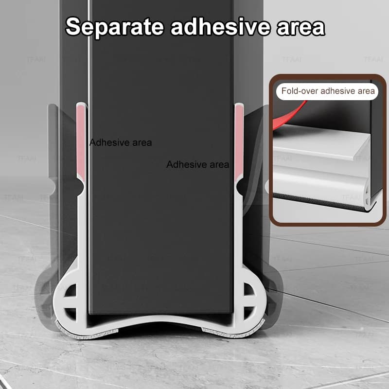 Striscia di tenuta per porta silenziosa in PVC Striscia flessibile per gap inferiore della porta Striscia meteorologica Striscia di tenuta lavabile e resistente all'usura con sotto la spazzola