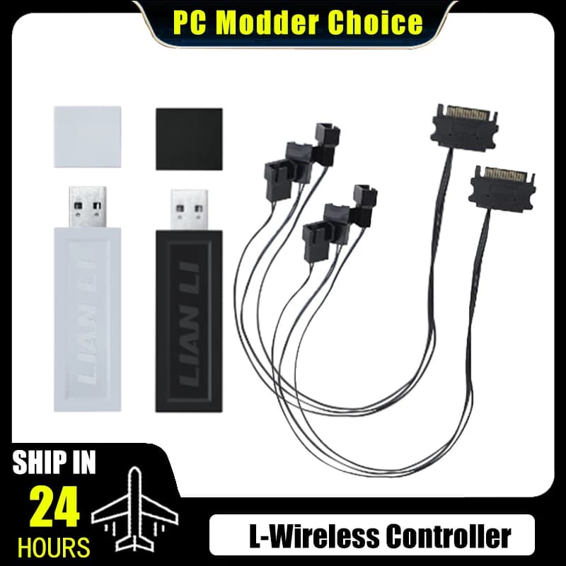 Controller wireless Lian Li L per tutti i prodotti wireless LIAN LI (cavo ventola/strimer Uni), L-Connect 3 SYNC, nero/bianco
